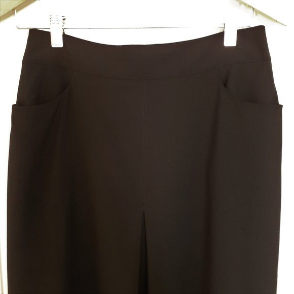 Chanel Wool Skirt With Pockets & Inverted Pleat Silk Lining Size 10 - Picture 5 of 14